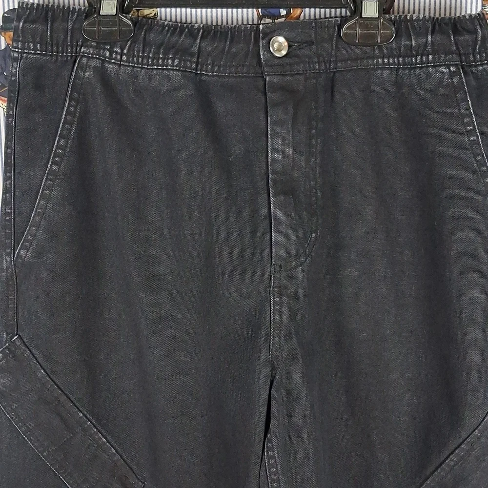 Jordan Brand Chicago Flat Front Drawstring & Button Cargo Black Fade Pants SZ Sm